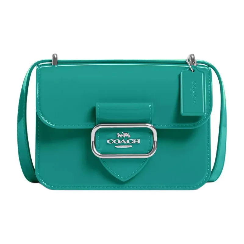 COACH Morgan Jelly Shoulder Bag, Crossbody Bag Trumpets Women's Silver & Light Green-0