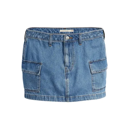 Levis Denim Short Skirts Women's Blue