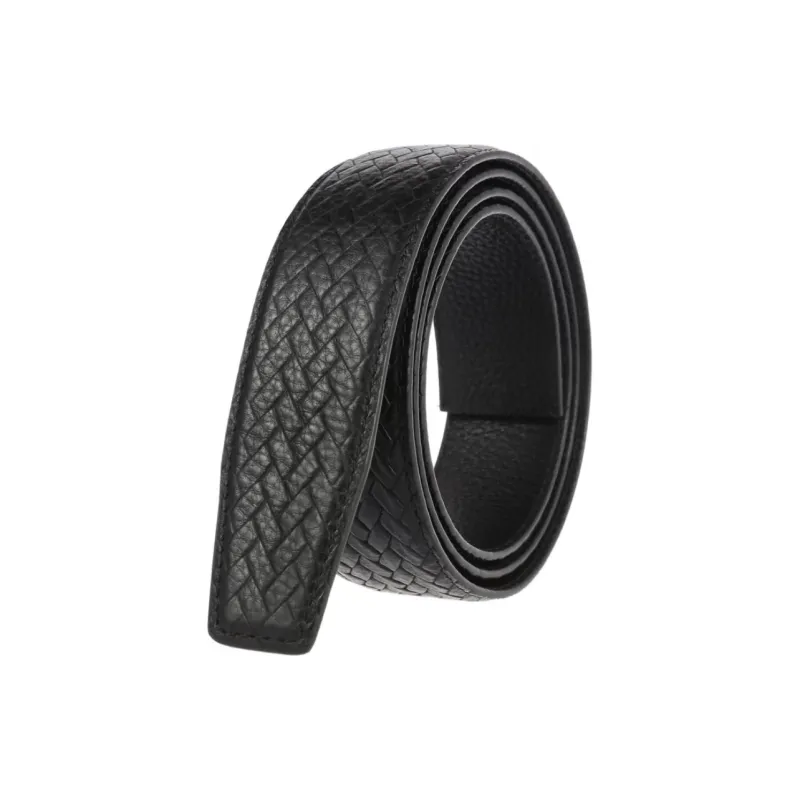 FORTEI Top Grain Cow Leather Belts Men's Black Width 3.5cm Gift Box Set-3