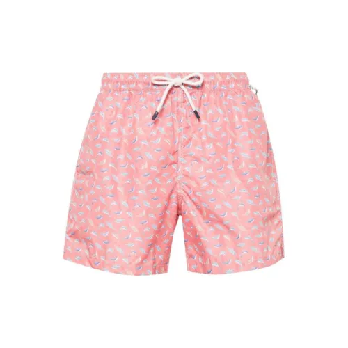 FEDELI Beach Shorts Men Peach Pink