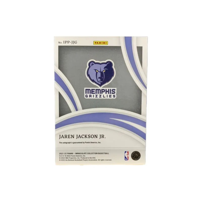 PANINI 2021 22 Jaren Jackson Jr. IMM Collection Signature 03/25 JJJ Star Card Pass Through Sports Cards 1 Pc-1