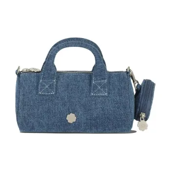 COVERNAT Cotton Handbag Shoulder Bag Crossbody Bag Mini Women's Denim Blue
