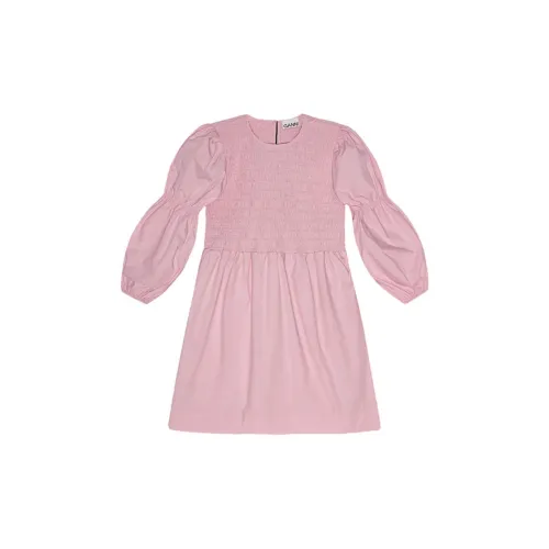 GANNI Long-Sleeved Dresses Women's Pale Mauve