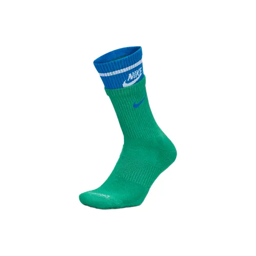 Nike Mid Calf Socks Unisex 1 Pack Stadium Green, Laser Orange, White