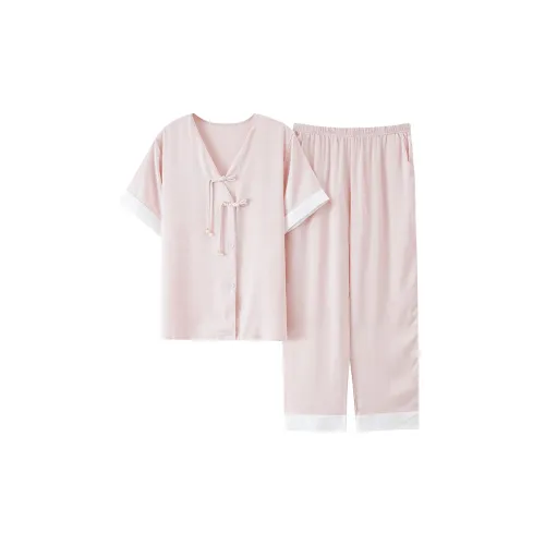 The Story Of The Flower Season Pajama Set Women's Pink