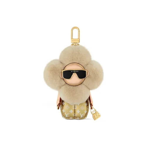 LOUIS VUITTON Leather Bag Charm Bag Accessory Women's Gold