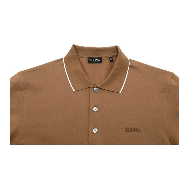 Ermenegildo Zegna Logo embroidered Polo Shirt-3