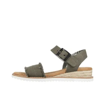 Skechers Bobs Desert Kiss - Adobe Princess Strap Sandals Flat Women's Green