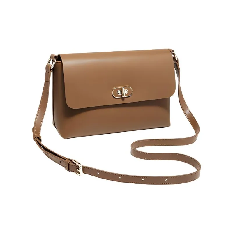 FOXER Cow Leather Premium Fashion Refined Summer Travel Women's Bag Regular Women's Milkshake White/Caramel-9