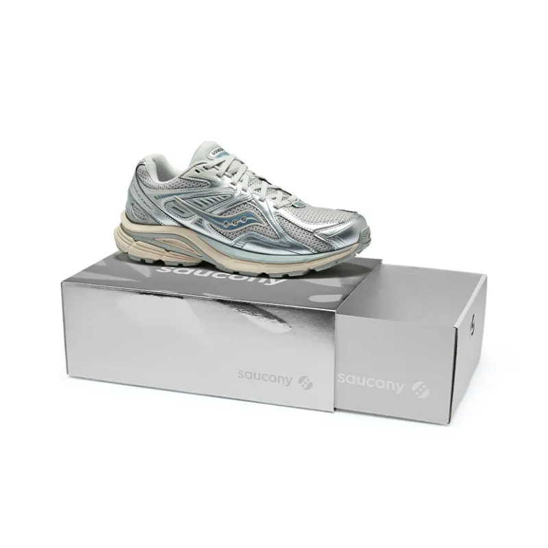 Saucony Kinvara 4 Slip Resistant Breathable Low Top Running Shoes Unisex Gray Silver Blue-3