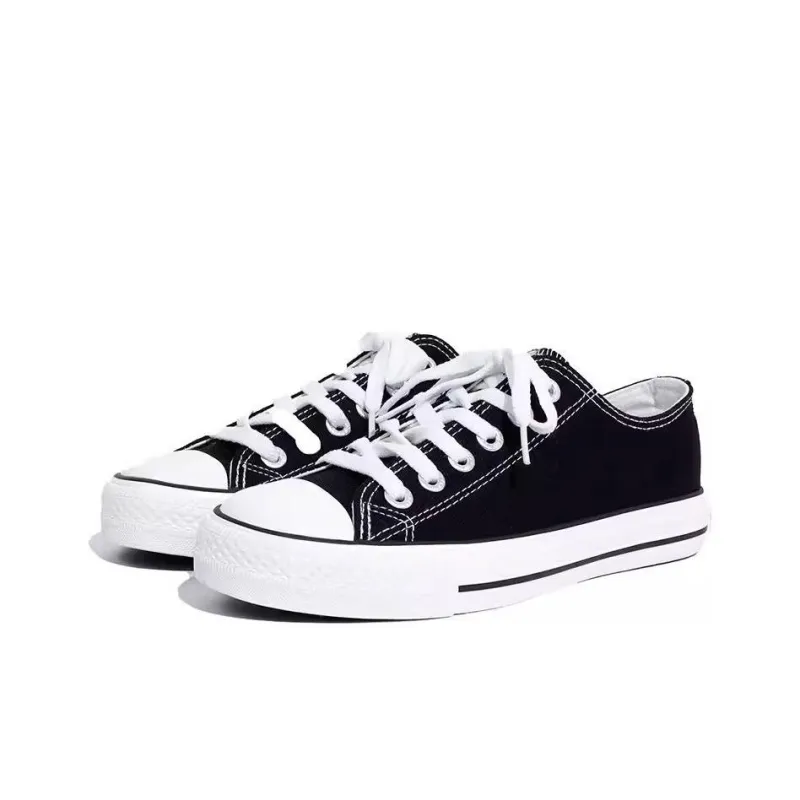 Dafu Leaps Forward Slip Resistant, Abrasion Resistant, Breathable, Lightweight Low Top Canvas Shoes Unisex Black-1