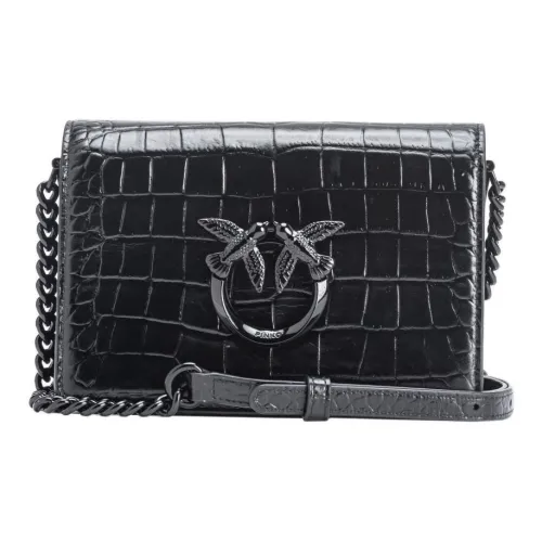 PINKO Click Collection Love Bag Cow Leather Shoulder Bag Crossbody Bag Mini Women's Black