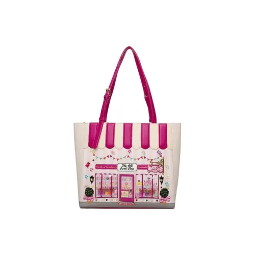 Vendula PU Tote Bag, Shopping Bag, Handbag, Shoulder Bag Medium Size Women's Pink