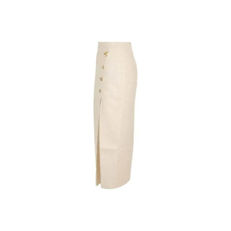 Self portrait Casual Long Skirt Women's White-2