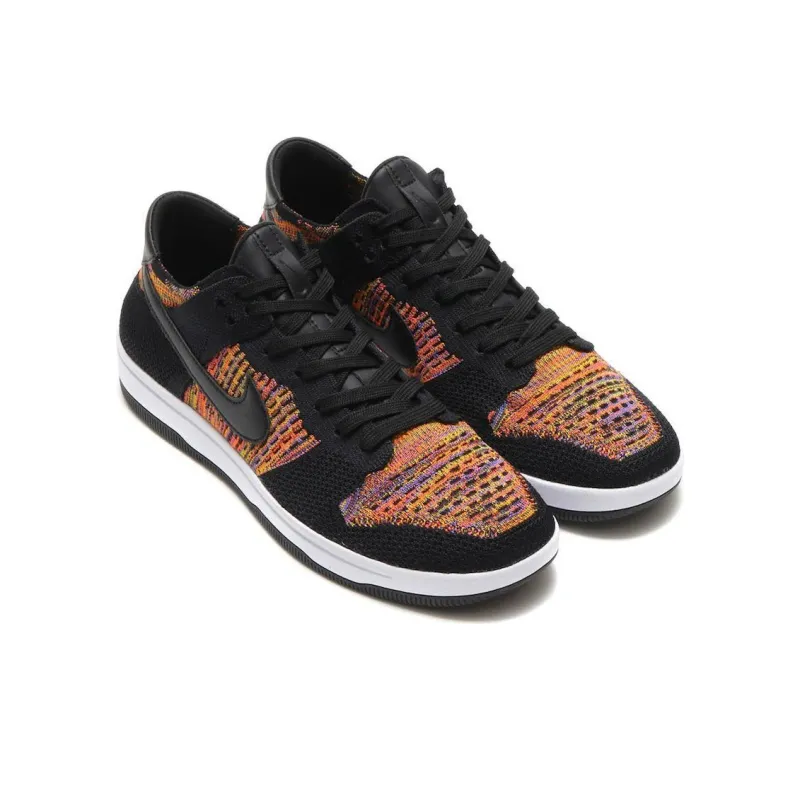 Nike Dunk Low Flyknit 'Black Flyknit Orange'-2