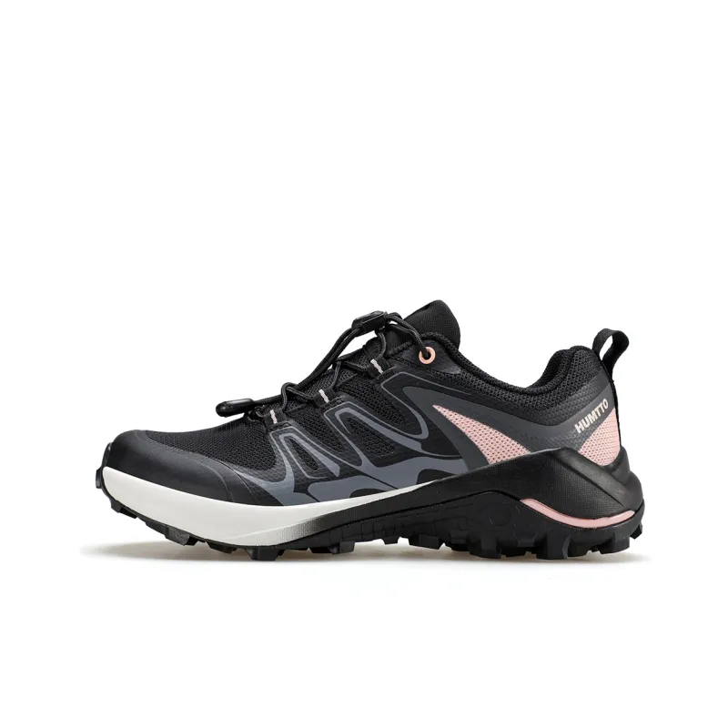 HUMTTO Anti Slip Wear Resistant Breathable Balance Impact Resistant Lightweight Low Top Trekking Shoes Women's Black-0