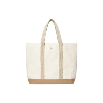 UNIQLO Cotton Tote Bag Shopping Bag Shoulder Bag Handbag Regular Unisex Natural