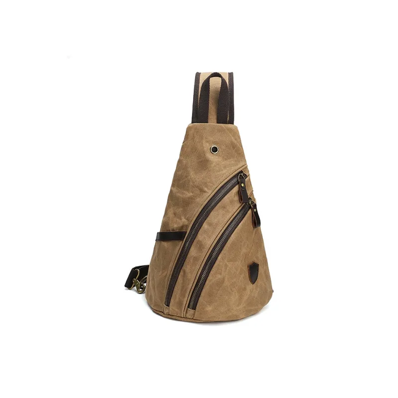 TTaG．baG Batik Canvas With Leather Crossbody Bag Regular Men's Earth Yellow/Khaki/Gray/Green-4