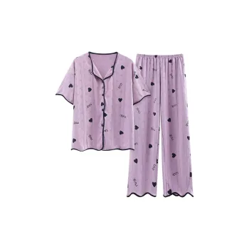 The Story Of The Flower Season Pajama Set Women's Fuchsia