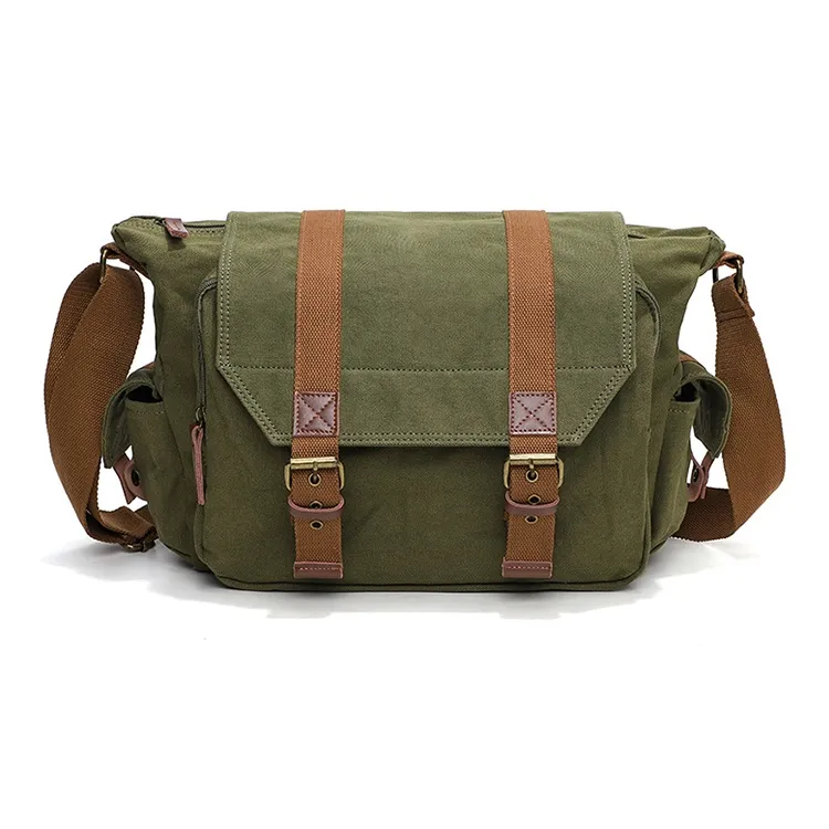 TTaG．baG Polyester Shoulder Bag Crossbody Bag Regular Unisex Army Green/Earth Yellow-1