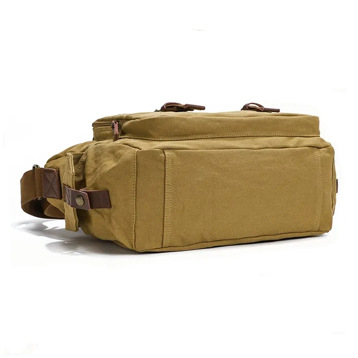 TTaG．baG Polyester Shoulder Bag Crossbody Bag Regular Unisex Army Green/Earth Yellow-6