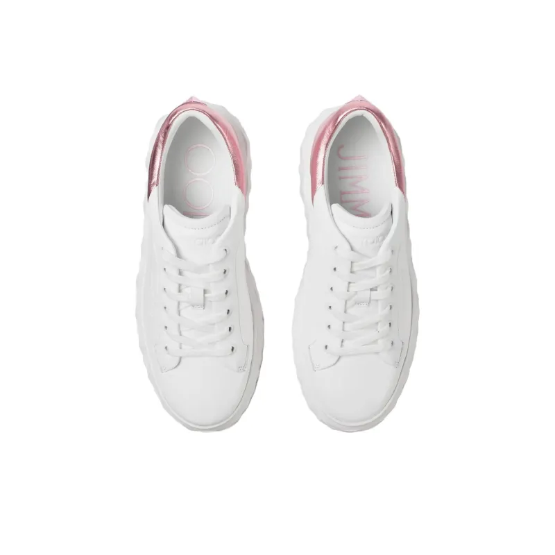 Jimmy Choo Diamond Low Top Casual Shoes Women's White-3