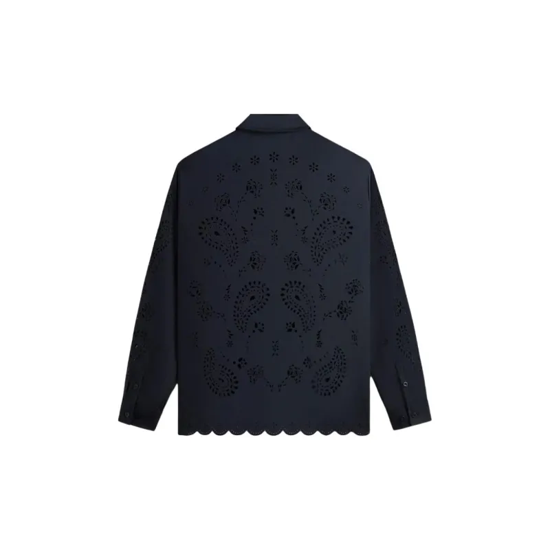 KITH Isaac Microsuede Long Sleeve Buttondown-1