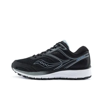 Saucony Cohesion 12 Cushioning, Slip Resistant, Abrasion Resistant, Breathable Low Top Running Shoes Women's Black Blue
