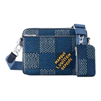 LOUIS VUITTON Trio Messenger Damier Heritage Blue