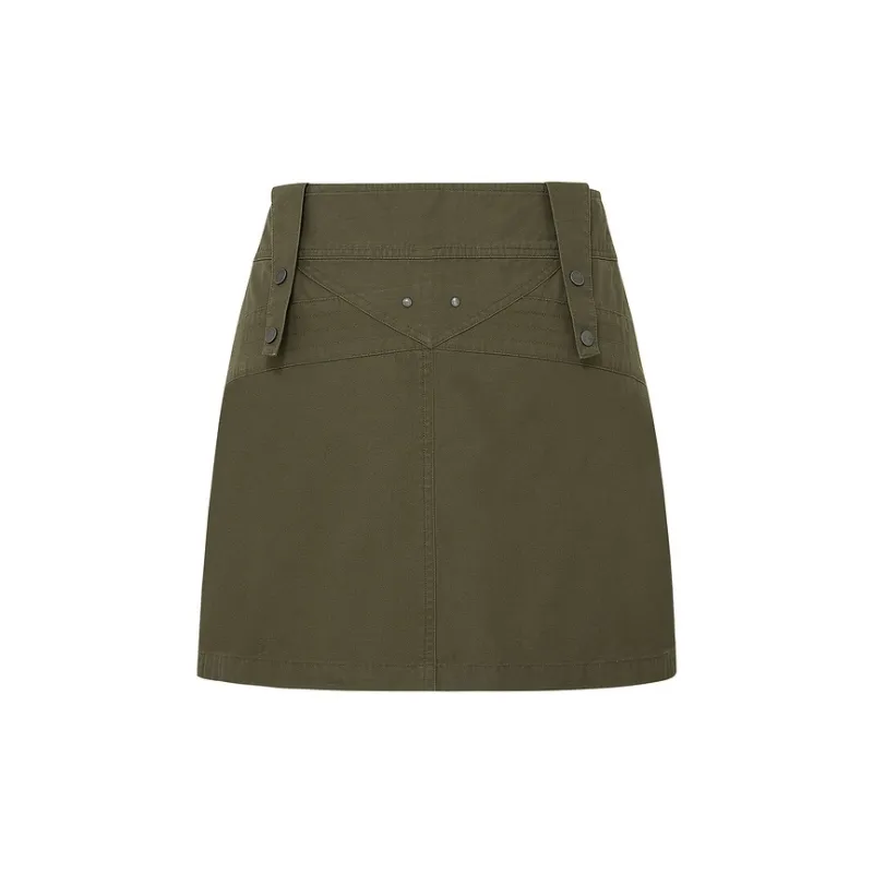 D'zzit Casual Short Skirts Women's Dark Green-1