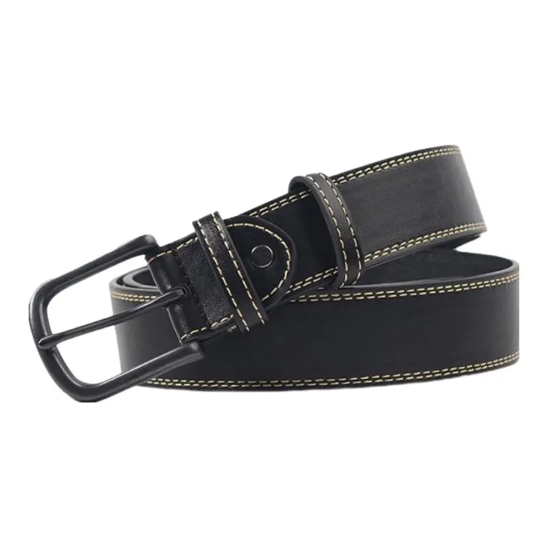 Warrior Students' Military Training Hong Kong Chic Alloy Leather Belts Unisex Width  3.8CM-1