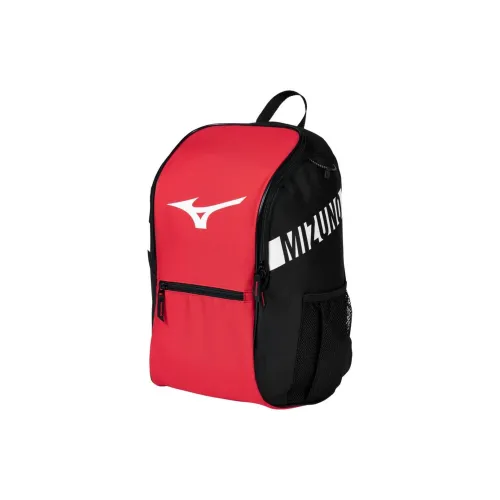 Mizuno Polyester Backpack Unisex Red & Black