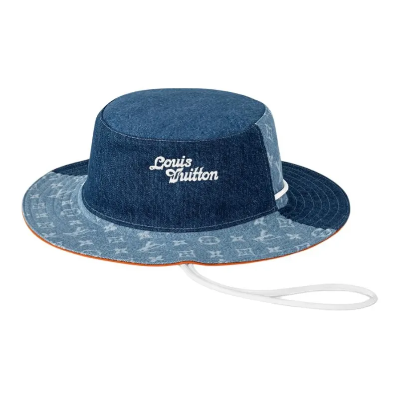 LOUIS VUITTON Cotton Bucket Hats Men's Blue-0