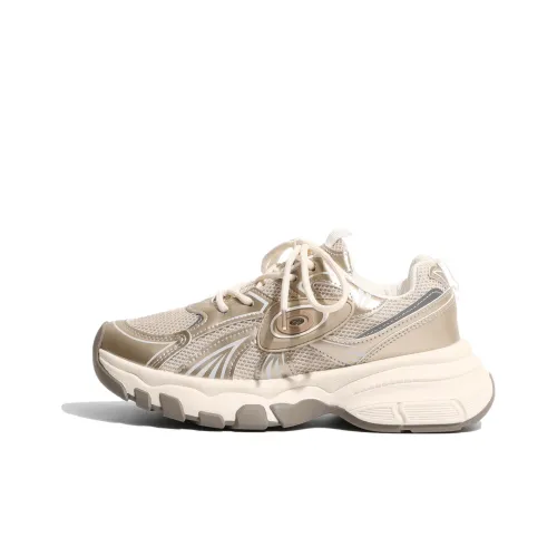 LXVB Anti-Slip And Wear-Resistant Breathable Low-Top Chunky Sneakers 5cm Women's