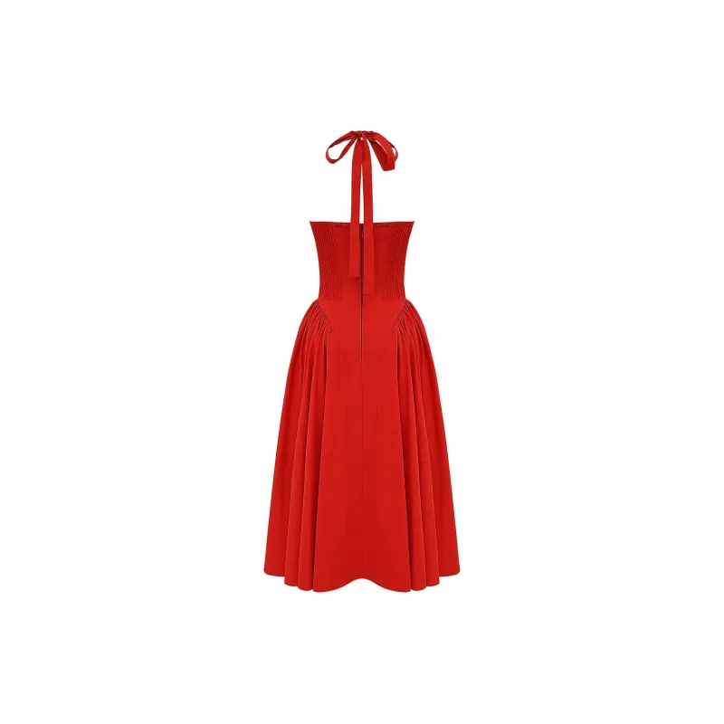 HOUSE OF CB ADABELLA Slip Dress Women's ITALIAN TOMATO/Italian Tomato Red-6