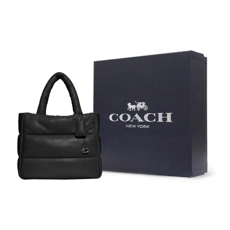 COACH Pillow Nappa Leather Cloud Bag, Tote Bag, Shopping Bag, Handbag Tubas Women's Black-7