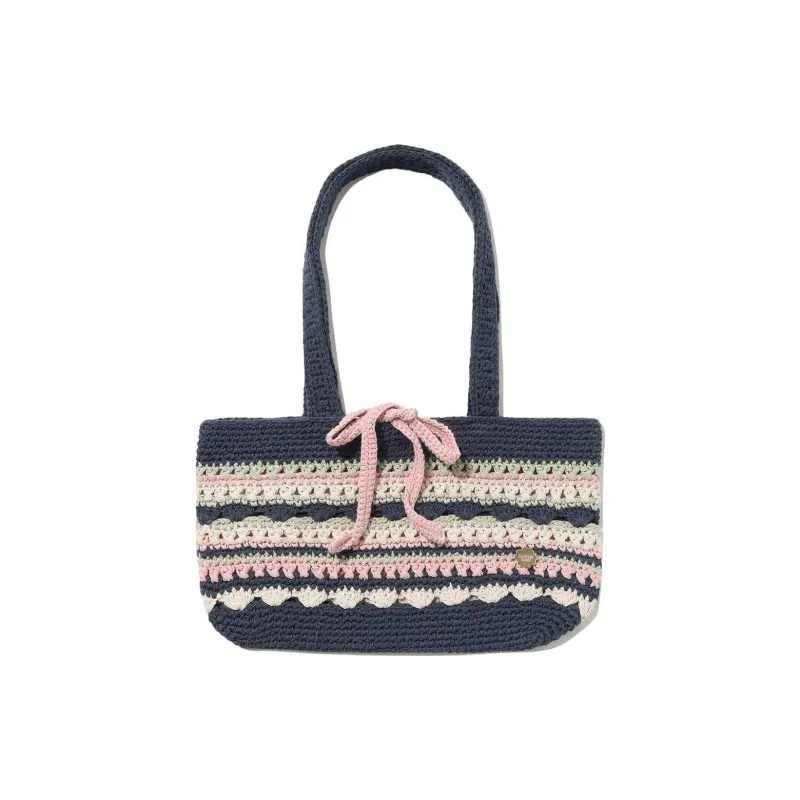 COVERNAT Cotton Tote Bag Shopping Bag Handbag Shoulder Bag Regular Women's Marine Blue-0