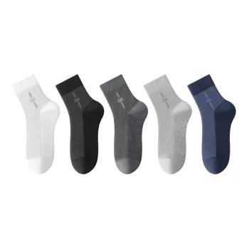 H-YXIANG Crew Socks For Summer Men's 5 Pack