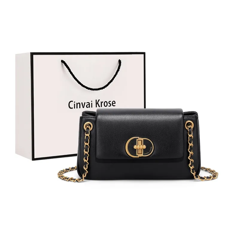 Simvay Clos Cow Leather With Synthetic Leather Shoulder Bag Crossbody Bag Shoulder Bag Small Size Women's White/Black-7