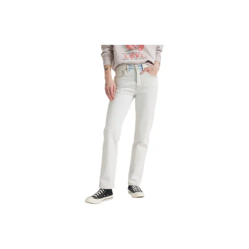 Levis Jeans Women's Light Wash White