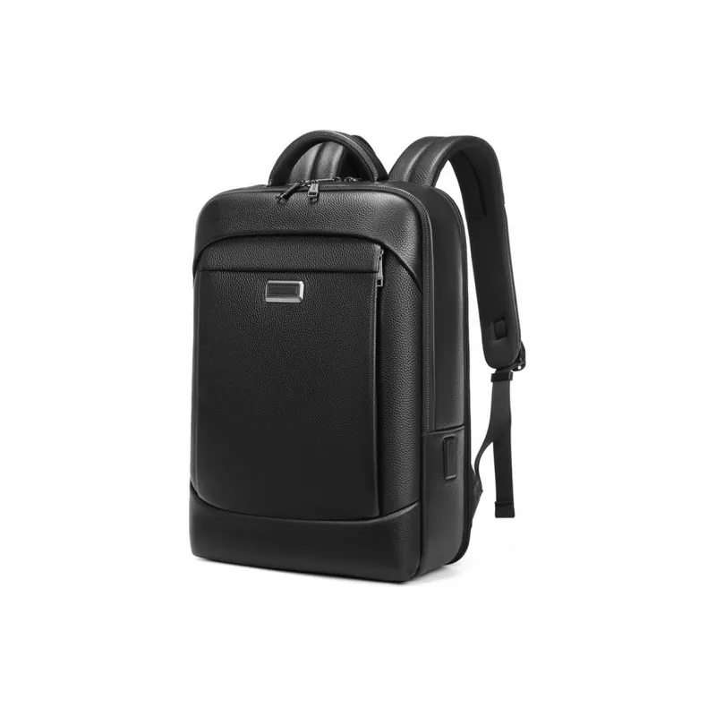 DOSRFINI Cow Leather Backpack Large Size Men's Black-1