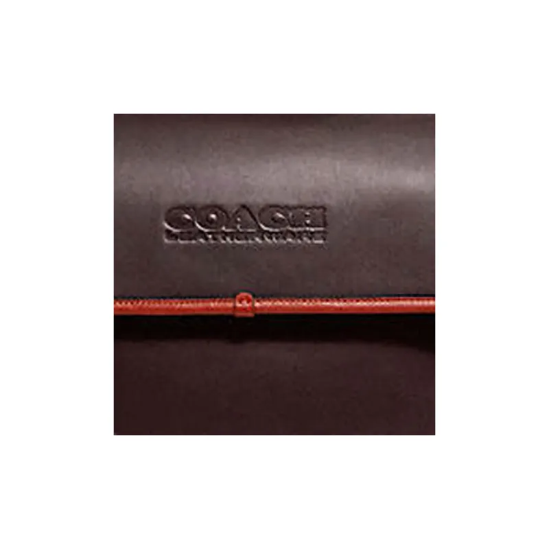 COACH League Cow Leather Cycling Bags Shoulder Bag Crossbody Bag Large Size Men's Red Brown-4