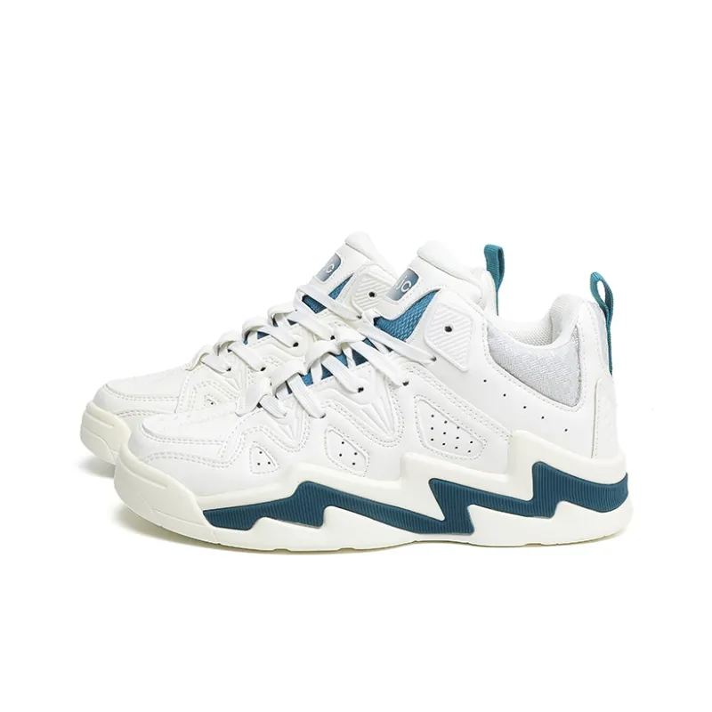 OHJC Skateboard Shoes Unisex Mid Top White-1