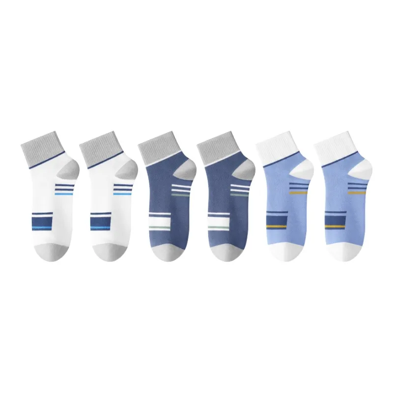 H YXIANG Mid Calf Socks Men's 6 Pack-7