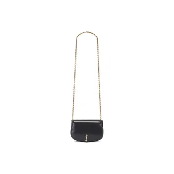 SAINT LAURENT Leather Handbag Shoulder Bag Mini Women's Black