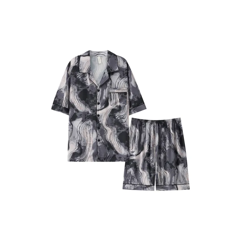 Follow The United States Pajama Set Men's Graphite Gray-0