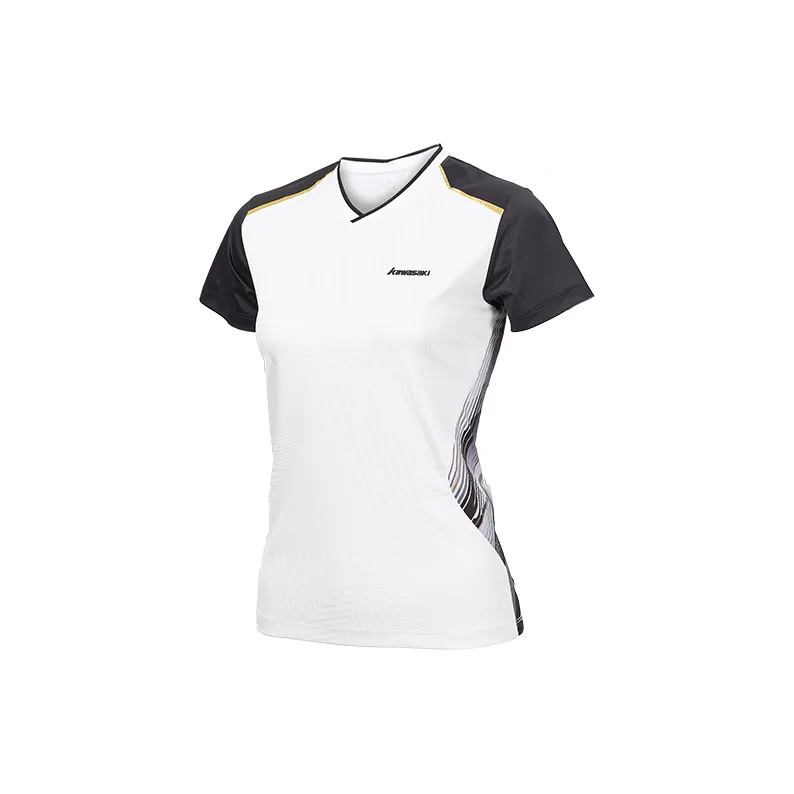 Kawasaki Badminton Jersey Women's White Gold-1