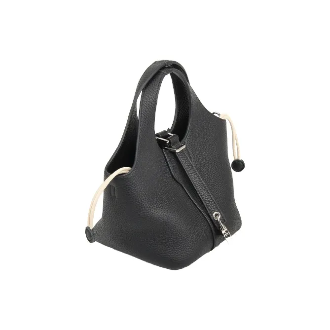 YOCAMU Top Grain Cow Leather One Shoulder Handbags Regular Women's Dove Gray/Ecru-10