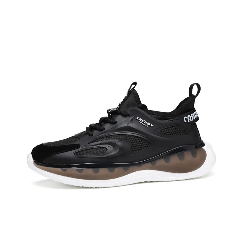 EGCHI Casual Shoes Men Low Top Black-2