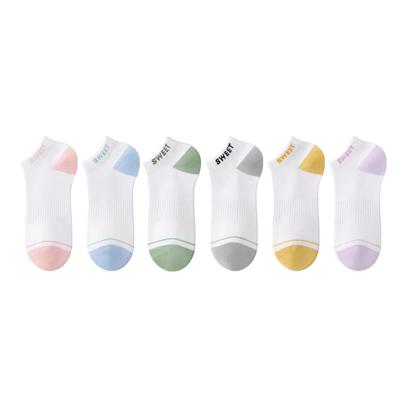 H YXIANG Ankle Socks Summer Women's 6 Pack Mixed Color-0